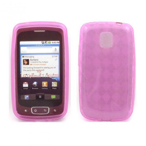 Wholesale TPU Gel Case for LG Optimus T / P509 (Hotpink)